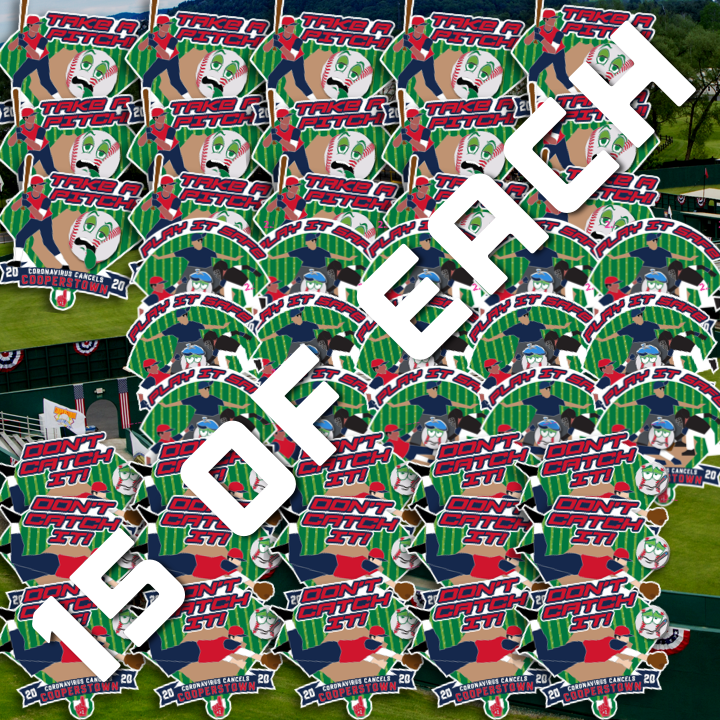 Limited-Edition. Cooperstown Trading Pins. 2020 Canceled. Because baseball trading pins are an essential part of the Cooperstown experience, we are remembering the season that never was with a commemorative set of CORONAVIRUS CANCELED COOPERSTOWN pins. These oversized 2.5