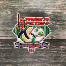 Take A Pitch! Limited-Edition. Cooperstown Trading Pins. 2020 Canceled. Because baseball trading pins are an essential part of the Cooperstown experience, we are remembering the season that never was with a commemorative set of CORONAVIRUS CANCELED COOPERSTOWN pins. These oversized 2.5" PINS feature a BOBBLE and GLITTER, as well as a reminder that we must make adjustments in order to succeed, in life just like in baseball.